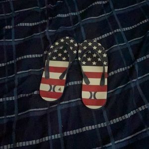 Hurley, (American flag edition) flip flops